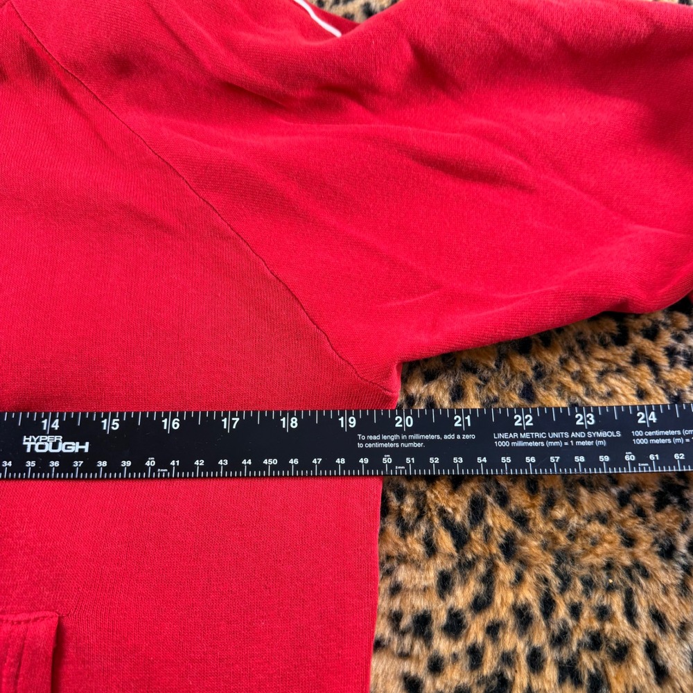 Vintage 90s Ben Davis 89 Wrestling 90 Red Graphic Hoodie Size S Stay Puff - Picture 5 of 9